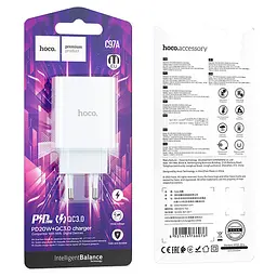 МЗП HOCO C97A PD20W+QC3.0 (1USB/1Type-C/3A) Білий - мініатюра 6