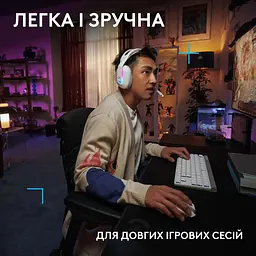 Гарнитура Logitech G522 LightSpeed Wireless Gaming Headset White (981-001550) - мініатюра 10