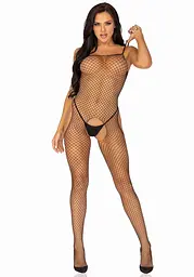Бодістокінг Leg Avenue Suspender Bodystocking One size Black, велика сітка, доступ - мініатюра 4