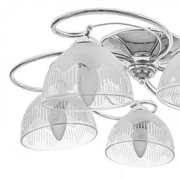 Люстра стельова Brille в спальню E27 60W CH (LK-593C/5) - мініатюра 3