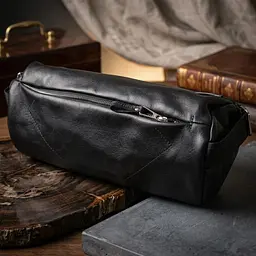 Сумка через плече з натуральної шкіри Grande Pelle 11649 чорна - мініатюра 3