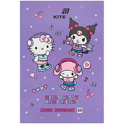 Нотний зошит А4 20арк. Hello Kitty №HK26-404/Kite/ - мініатюра 1
