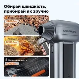 Бездротовий повітродув Wolfbox MF100 130000RPM 200g force (MF100) - мініатюра 7
