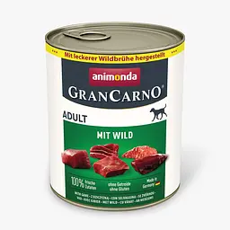 Вологий корм для собак Animonda Gran Carno Adult with game з дичиною 800 г (арт.82483)