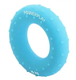 Еспандер кістьовий PowerPlay силіконовий PP-4338 Hand Grip Light 15 кг Блакитний (PP_4338_Blue_15kg) - мініатюра 2
