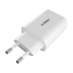 Зарядний пристрій Globex 1xUSB + 1xUSB-C 30W FastPower white (30WAC) - мініатюра 3