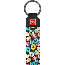 Брелок Waudog Design Пончики, шкіра, 9,5х2см, чорний