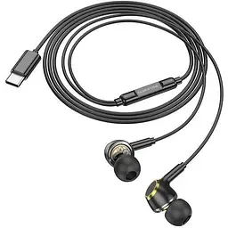 Навушники Borofone дротові з конектором USB-C BM90 TYPE-C штекер чорні