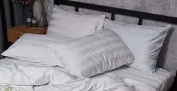 Набір наволочок Moon&Star Satin Stripe Royal White 50х50 см 2 шт - мініатюра 2