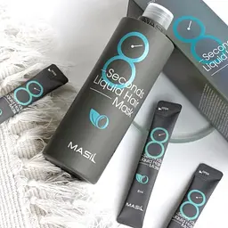 Маска для професійного відновлення пошкодженого волосся 8 seconds salon liquid hair mask Masil 100 мл - мініатюра 2