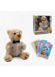 Ведмедик казкар  "WToys", озвучування українською мовою, 15 аудіоказок, 5 карток із казками, скоромовки - мініатюра 2