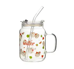 Кухоль з трубочкою та кришкою Water 14603 400 мл