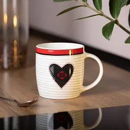 Чашка порцелянова I love you 400 мл, білий з чорним Liling Rongxiang Ceramic RX-N240147WB - мініатюра 14