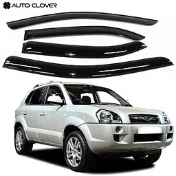Дефлектори вікон вітровики для Hyundai Tucson 2004-2015 4 шт (Auto Clover)