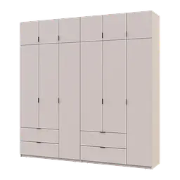 Розпашна Шафа для одягу Doros Лукас Кашемір 3+3 ДСП 240х50х240 (42005108)