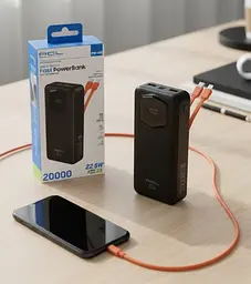 Портативний повербанк ACL PW-140 Power bank 20000 мАг Чорний (2104618844) - мініатюра 6