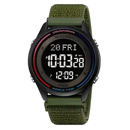 Чоловічий наручний годинник 2412NAG Army Green Nylon Skmei acs0029939
