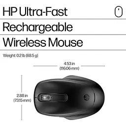 Мишка HP 510 Ultra-Fast Rechargeable Wireless Black (9C2F6AA) - мініатюра 8