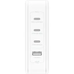 Зарядний пристрій BELKIN 140Вт 3хUSB-С GAN PD PPS, USB-A, білий (WCH014BTWH) - мініатюра 2
