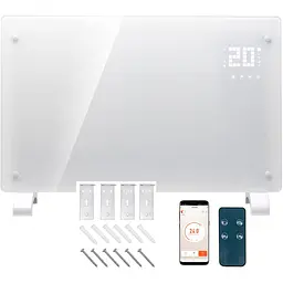 Конвекторний обігрівач Riwall 2 в 1 TermoGlass Pro 2000 W SMART White