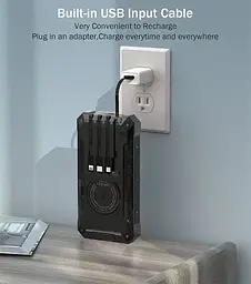 Зарядний пристрій на сонячних батареях IBattery LS45 25000mah з ліхтариком та бездротовою зарядкою - мініатюра 7