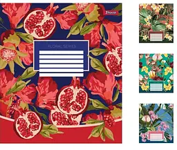 Зошити учнівські 36 аркушів лінія. 1В Floral series 15 шт. в упаковці