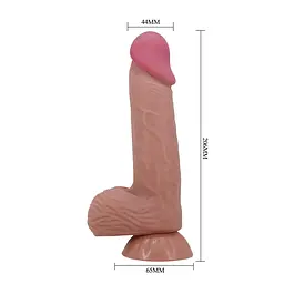 Фалоімітатор Baile Sliding Skin Bendable 8.1'' 20.6 см коричневий - мініатюра 9
