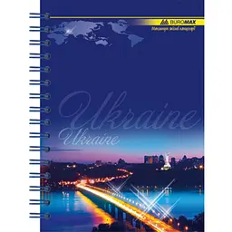 Блокнот Buromax спіраль збоку, А6, 96 аркушів, клітинка, UKRAINE, асорті (BM.2422) - мініатюра 3