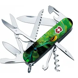 Ніж Victorinox Swiss Army Huntsman Zodiac. Зелена дерев'яна змія