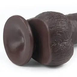 Фалоімітатор - Sliding-Skin Dual Layer Dong 9" Black - мініатюра 3