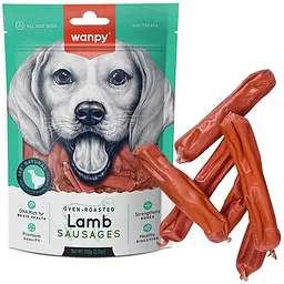 Wanpy Lamb Sausages ванпи сосиски з ягнятиною ласощі для собак