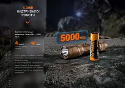 Тактичний ручний ліхтар Fenix TK20R UE 2800лм заряджання через Type-C (Сірий) - мініатюра 8