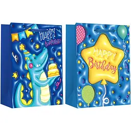 Набір пакетів подарункових Malevaro Large Birthday дизайн 1 паперовий 26x12.7x32.4 см 2 шт. (760448ML/1)