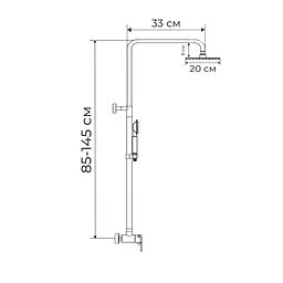 Душова система з термостатом Mixxus Premium Termo 003-J MI2847, Хром - мініатюра 2