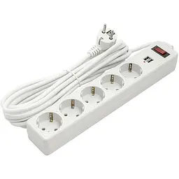 Мережевий фільтр живлення PowerPlant 5м, 5 розеток, USB 2.1A (JY-1056U/5) (PPSA10M50S5U)