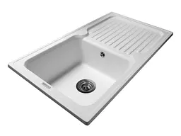 Кухонна мийка Miraggio ORLEAN white (0000038) Граніт, Врізна, Білий - мініатюра 3
