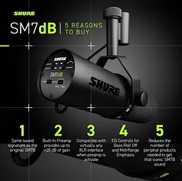Мікрофон Shure SM7DB - мініатюра 6