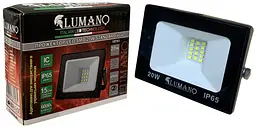 LED Прожектор 20Вт 6000K 1800Лм чорний STANDARDeco LUMANO