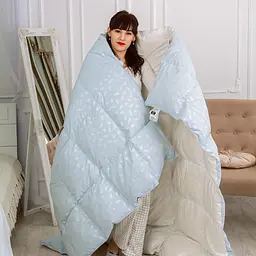 Ковдра пухова MirSon Karmen №1855 Bio-Blue, 90% пух, євростандарт, 220x200, блакитна (2200003014273) - мініатюра 13