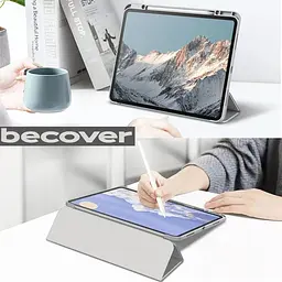 Чохол-книжка BeCover Soft Edge TPU з кріпленням Apple Pencil для Apple iPad Pro 12.9 2020/2021/2022 Gray (711709) - мініатюра 3