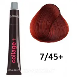 Перманентна фарба для волосся Lakme Collage Creme Hair Color відтінок 7/45 (махагон мідний середній) 60 мл