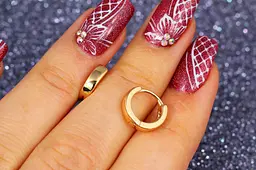 Сережки Xuping Jewelry колечка 1 см золотисті - мініатюра 3