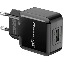 Зарядний пристрій Grand-X CH-03B (5V/2,1A) Black (CH-03B)
