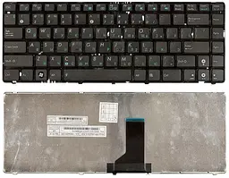 Клавіатура для ноутбука Asus (UL30, K42, K43, X42) Black, (Black Frame) - мініатюра 3