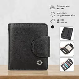 Гаманець жіночий ST Leather 18497 (ST415) чорний шкіряний - мініатюра 2