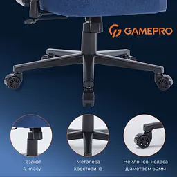 Ігрове крісло GamePro Size L Fabric Dark Blue (FGC750DB) - мініатюра 19