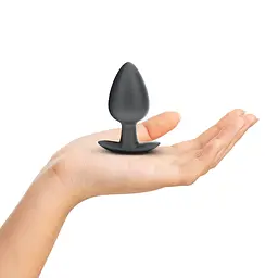Анальна пробка Ouch! Smooth Anal Plug Metallic L 8.9 см (сірий) - мініатюра 5