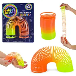Пружинка-антистрес Slinky з градієнтним переходом кольору зелено-помаранчева (YD2568)