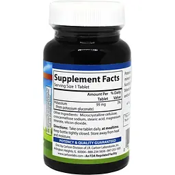 Калій Carlson Potassium 100 таблеток - мініатюра 2