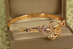 Браслет бенгл Xuping Jewelry Мелодія від 16 см до 18 см золотистий - мініатюра 2